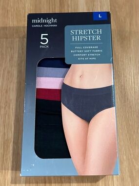 NEW Women’s Carole Hochman Midnight Stretch Hipster Underwear (5-Pack) - L